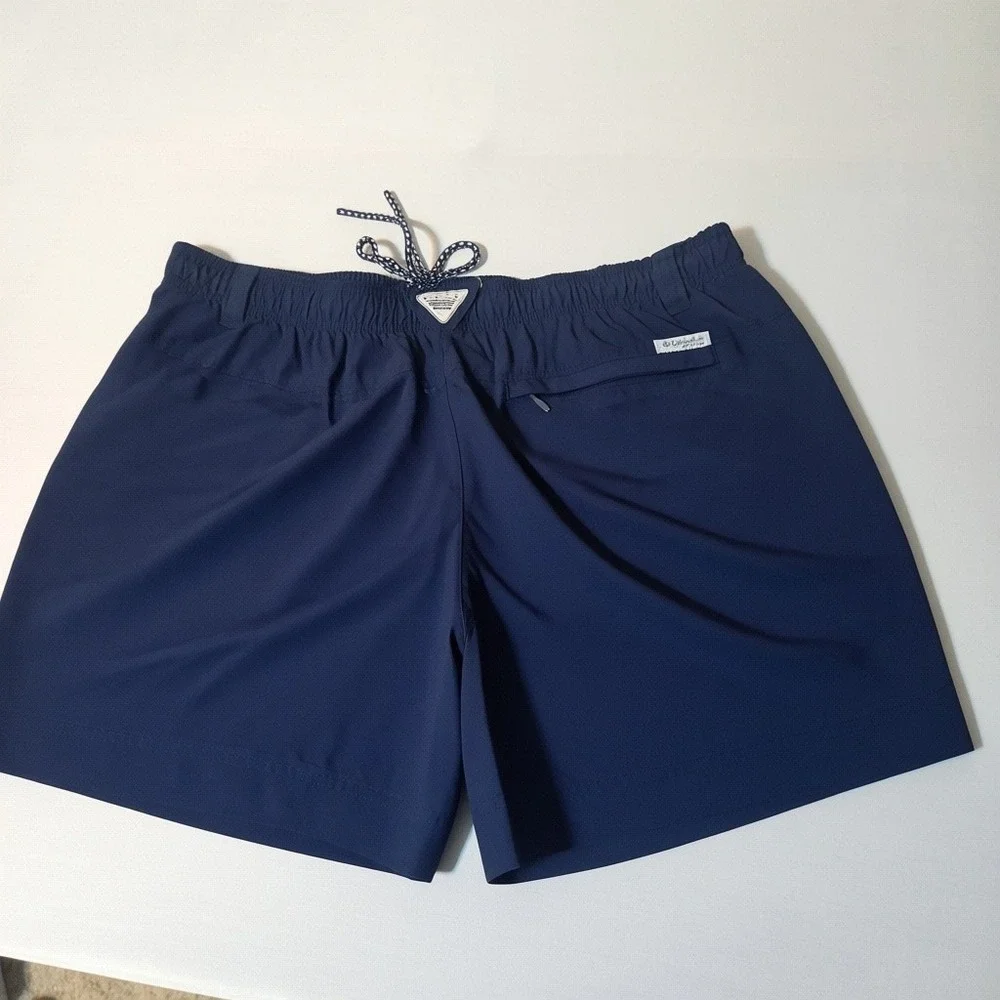 Columbia PFG Shorts Mens L Black Navy Blue LOT OF 2 Fishing Performance Gear